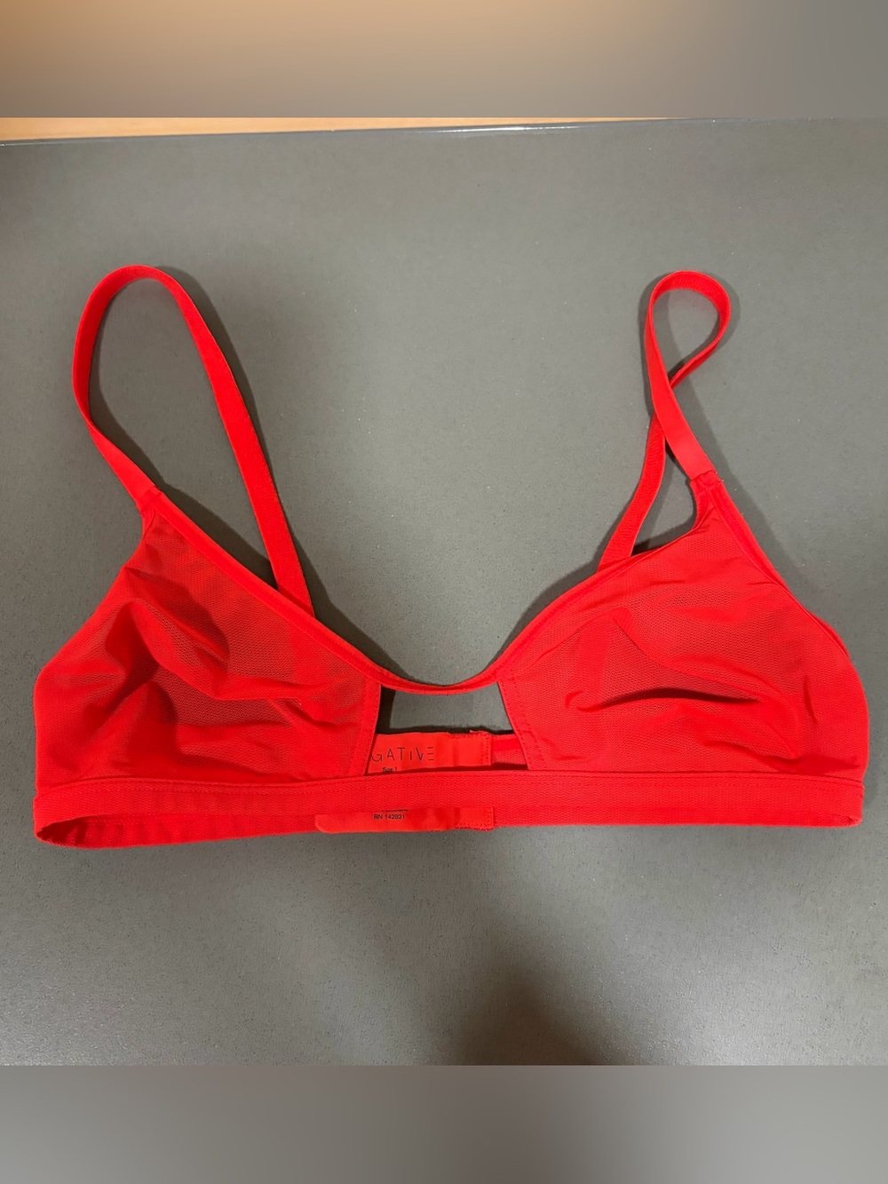 Negative Underwear Seive Cut-out Bra, Sz 1, Cherry